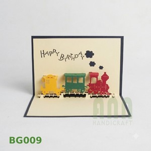 ANN HANDICRAFT BG009 Carte de vœux pop-up 3D personnalisée imprimée 4 couleurs, découpée, vernissage mat, souvenir en papier Vietnam - Product Image 6