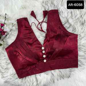 Las mujeres del nuevo diseñador visten el material de Zimichoo sedoso suave pesado diseño de botón de la blusa readymade con la hermosa blusa del patrón de Latkans - Product Image 6