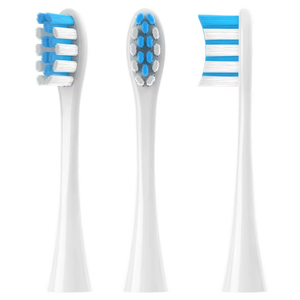 Lot de 4 têtes de brosse de rechange avec anneaux de codage couleur pour brosses à dents électriques - Pour usage domestique, hôtelier ou extérieur - Product Image 1