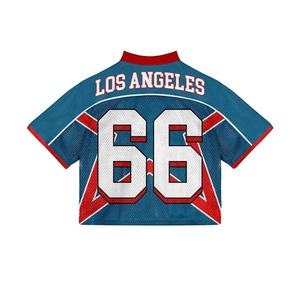 Maillot de football en maille unie, maillot de football américain, hip-hop, entraînement sportif, t-shirt de football pour adultes/jeunes - Product Image 2