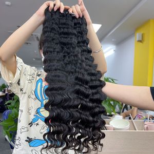 Tupé de cabello humano para mujer con ondas naturales vietnamitas virgen 100%, doble dibujado, largo, negro, 20 pulgadas - Product Image 3