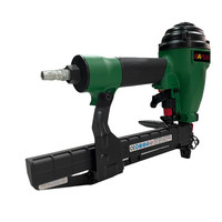 APLUS 90/40MAEH Agrafeuse pneumatique en alliage d'aluminium 40 mm avec support de main extensible, double déclencheur, couronne de 5,8 mm, chargeur long, 200 agrafes, avec cordon