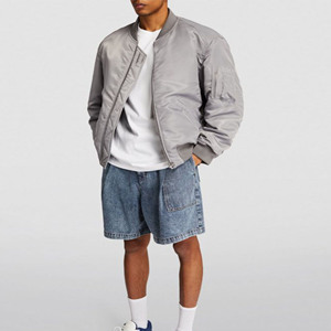 Wholesale Winter Fashion <b>Men</b> Bomber <b>Jackets</b> Long Sleeves Warm Streetwear Bomber <b>Jacket</b> for <b>Men</b> - Product Image 1