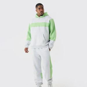 Ensembles de jogging sport 2 pièces décontractés et respirants de haute qualité pour hommes, survêtements d'hiver à logo imprimé uni - Product Image 1