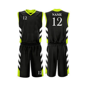 Ensemble d'uniformes de basket-ball respirants en maille de polyester OEM sur mesure bon marché, uniforme de basket-ball de haute qualité - Product Image 3
