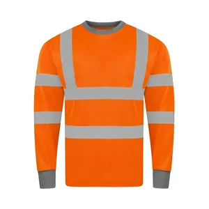 Polo à manches longues en polycoton haute visibilité 'Murcia' Produit promotionnel - Product Image 3