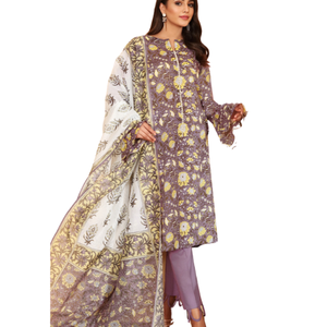 ชุดเดรสสไตล์ pakistani shalwar kameez สไตล์ punjabi 2024อินเทรนด์ลูกไม้ผ้าฝ้าย100% ธรรมชาติยาวถึงพื้น - Product Image 1
