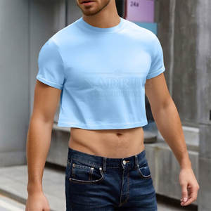 Elegante camiseta recortada con diseño básico para trajes diarios Top corto de manga corta con cuello redondo y ajuste de moda - Product Image 4