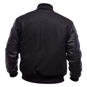 OEM fabricante de alta calidad Chenille bordado hombres Universidad cuero Sves personalizado béisbol bombardero Letterman lana tela soporte - Product Image 4