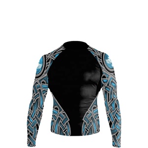 Rashguard MMA 100 % polyester de haute qualité pour hommes, conception personnalisée, compression, impression par sublimation, séchage rapide, tissu respirant - Product Image 3