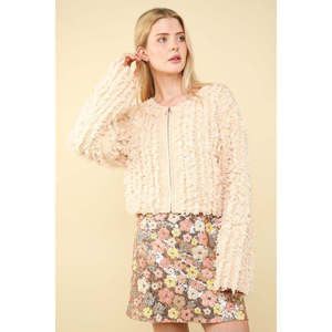 Giacca con Zip Very J Boxy in Maglia di Filato J Shaggy, Stile Unico - Product Image 3