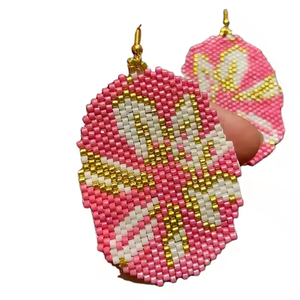 <b>Top</b> Quality Handmade Girls Women Embroidery <b>Earrings</b> New Design Seed Beaded Best Price by MD handicrafts - Product Image 1