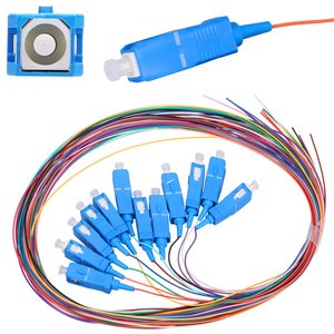 ชุดสายพิกเทล Extralink SC/UPC, โหมดเดี่ยว, 900um, G.657A1, 1 ม., 12 ชิ้น, 12 สี - Product Image 1