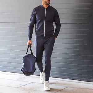 Logo personnalisé Nouveaux Design pour Hommes Survêtement à Fermeture Éclair Personnalisé Ensemble de Survêtement Vente en Gros Veste et Jogging Slim Fit Survêtements Ensemble de 2 Pièces - Product Image 2