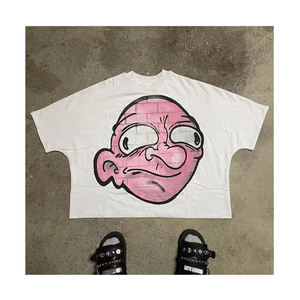 Fabricante de fábrica, ropa de calle, camisetas con estampado gráfico Vintage para hombre, venta al por mayor, Camiseta de algodón 100% pesada personalizada - Product Image 1