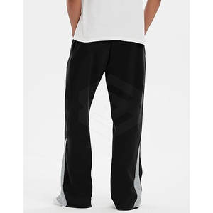 2024 Vintage hommes Flair pantalons de survêtement léger coton Jogging piste évasé pantalon personnalisé Design décontracté - Product Image 4