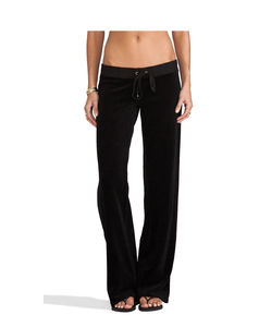 Hot Selling OEM Customizable Solid Color Velour <b>Velvet</b> Pants Unisex Loose <b>Flare</b> <b>Trousers</b> Casual Canvas Wholesale Cheap Price - Product Image 6