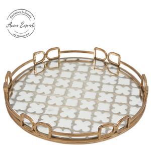 Plato elegante de hoja de oro para la decoración del hogar Diseño único duradero Perfecto para servir o exhibir artículos decorativos - Product Image 2