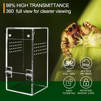 Enclos respirant pour insectes avec corps empilable et interrupteur magnétique sécurisé pour un nettoyage facile – Boîte pour araignées loup