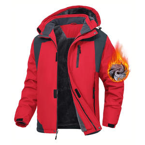 Veste de ski imperméable pour hommes avec doublure thermique imprimée du logo personnalisé OEM pour les sports d'hiver et les services de marque privée - Product Image 1