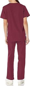 OEM mejor fabricante de color vino personalizado uniformes médicos conjuntos de enfermera de moda Hospital Joggers de talla grande de lona de las mujeres - Product Image 4