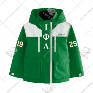 Chaqueta Cortavientos Iota Phi Lambda Lista para Enviar, Chaqueta Cortavientos con Capucha de Alta Calidad, Chaqueta Deportiva Plegable - Product Image 1