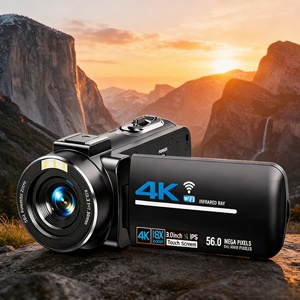 กล้องวิดีโอ Full HD 4K หน้าจอ LCD ขนาด 3.0 นิ้ว หมุนได้ 270 องศา ซูมดิจิตอล 18 เท่า พร้อมแบตเตอรี่ - Product Image 1