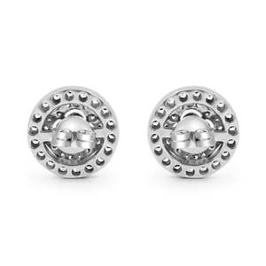 Pendientes Zarkan Dos en Uno, Elegantes, Chapados en Oro de 18K y Oro Rosa, con Diamantes, Diseño de Flor, para Compromiso - Product Image 4