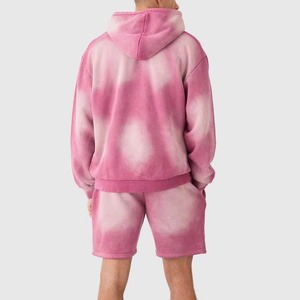 2025 New Style and Wholesale logo Hoodies Men <b>Plain</b> <b>Sweatshirt</b> and Shorts 2 Pieces Sets Sport Cotton Men Sweat suit Set - Product Image 3