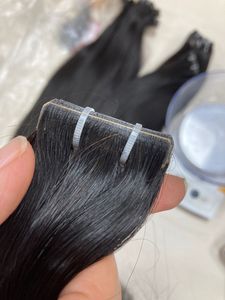 Cinta Invisible superior estilo europeo onda doble dibujado 100% extensiones de cabello Remy virgen 6A-10A grado entrega rápida DHL FEDEX - Product Image 4