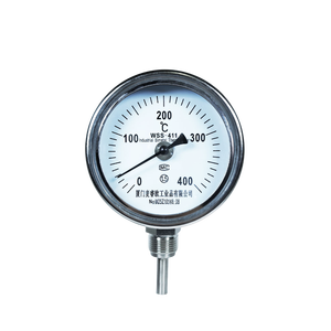 Termómetro Industrial Bimetálico de 4 Pulgadas (100 mm), Acero Inoxidable 304, Montaje Inferior, 0-100 °C, Vástago de 150 mm, 1/2 NPT, IP55, Reinicio Externo a Cero, Medidor de Temperatura para HVAC - Product Image 4