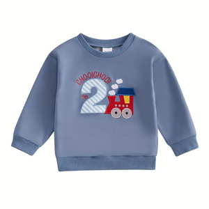 Nueva colección para niños, jersey de manga larga con letras, cuello redondo, ajuste holgado, perfecto para usar, ropa duradera de moda lúdica - Product Image 1