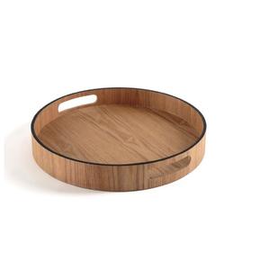 Walnut Finishing Wooden Serving Tray Customized Dinnerware Food Breakfast Pasta Serving Dish Trays Wooden Serving Tray - Product Image 2