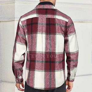 Chemise en flanelle épaisse, tissu brossé, toucher doux, coutures robustes, coupe moderne ajustée, idéale pour la superposition automne-hiver - Product Image 6