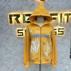 Sweat à capuche zippé avec impression de bonne qualité par le fabricant Sweats à capuche à bas prix fabriqués en usine Sweats à capuche pour hommes - Product Image 1