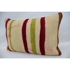 Coussin décoratif en laine patchwork Kantha motif vintage multicolore 16x24 pouces - Product Image 3