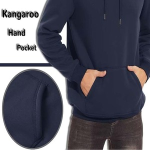 <b>Mans</b> <b>Hoodie</b> <b>Sherpa</b> Fleece Hoodies Sweatshirt Winter Warm Hooded Pullover with Kangaroo Pocket - Product Image 4