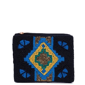 Ethnic style seed bead coin <b>pouch</b> with colorful embroidery Wholesale seed bead embroidered coin purse with zipper closure - Product Image 3
