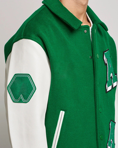 Veste de baseball personnalisée pour homme, écologique, coupe-vent, respirante, 100% laine, avec broderie - Product Image 3