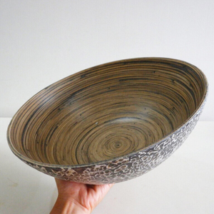 Hot Item Natural Spun Bamboo Fruit Salad Bowl Good Quality <b>Cheap</b> Wholesale Sustainable Serving Bowl For Kitchen Made in Vietnam - Product Image 6