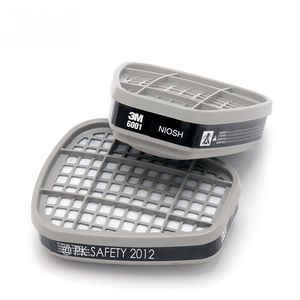 3M 6001 Cartouche vapeur organique NIOSH approuvé fournissant une protection du système respiratoire dans les environnements d'exposition chimique. - Product Image 4