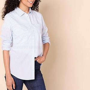 Camisa clásica de mujer con botones, manga larga, informal, a la moda, camisa de mujer con botones y manga larga - Product Image 3