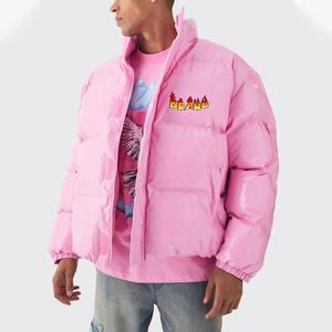 Chaqueta Acolchada Personalizada con Logotipo para Hombre, Chaqueta de Invierno Acolchada, Ropa de Abrigo con Capucha de Dos Tonos, Chaqueta de Burbuja con Cuello Alto - Product Image 6