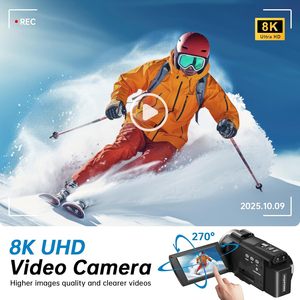 Caméscope numérique 8K flambant neuf avec capteur CMOS et zoom 10x, dernière version 2025, caméra de vlogging Ultra HD 88MP avec WiFi et écran 3,0 pouces - Product Image 2