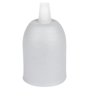 Douille E27 Métal Gris Satiné avec Écrou de Serrage - Product Image 1