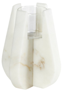 Bougeoirs modernes en marbre de style Ins Design sophistiqué en verre à fleurs Dernières créations uniques pour la décoration intérieure Matériau en métal - Product Image 2