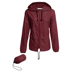 Chaqueta de lluvia de Río para mujer, chaqueta de lluvia larga con capucha para mujer, impermeable para exteriores, cortavientos con chaqueta vaquera con capucha - Product Image 6