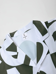 Ensemble chemise et short à imprimé graphique vert décontracté pour hommes pour la plage d'été Tendance Streetwear Tenue assortie pour hommes - Product Image 3