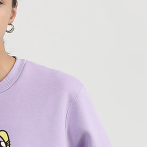 Sweat-shirt col rond unisexe en molleton épais français, personnalisé OEM, style streetwear, 100 % coton respirant, motif cœur, collection automne - Product Image 2
