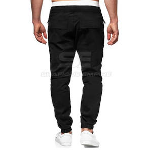 เสื้อผ้าลำลองแนวสตรีทของผู้ชายกางเกงคาร์โก้ผ้าคอตตอนใส่สบายเอวขนาดกลางสำหรับใส่วิ่งมีบริการ OEM - Product Image 5